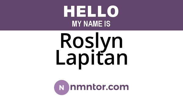 Roslyn Lapitan