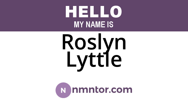 Roslyn Lyttle