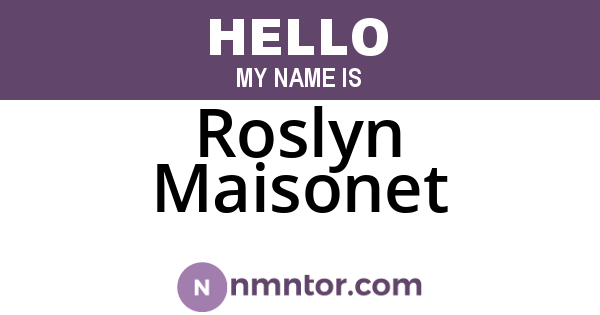 Roslyn Maisonet