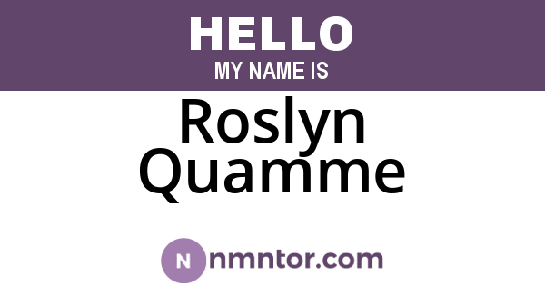 Roslyn Quamme
