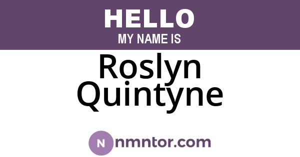 Roslyn Quintyne