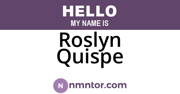 Roslyn Quispe