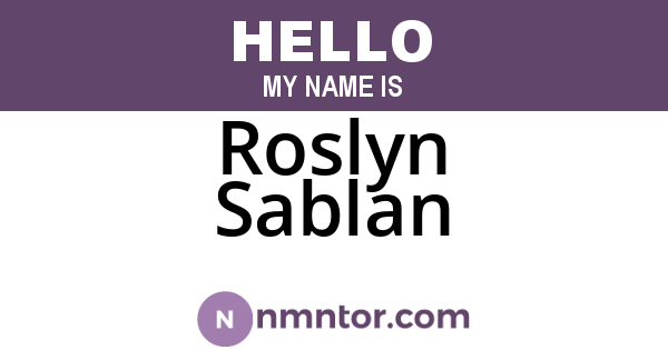 Roslyn Sablan