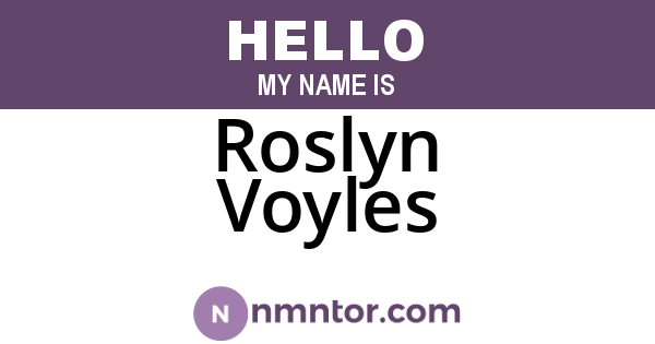 Roslyn Voyles