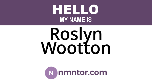 Roslyn Wootton