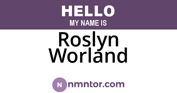Roslyn Worland