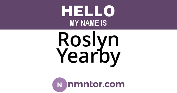 Roslyn Yearby