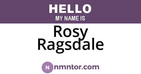 Rosy Ragsdale