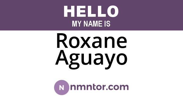 Roxane Aguayo