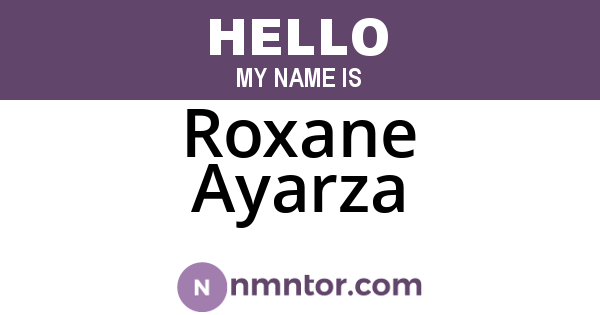 Roxane Ayarza