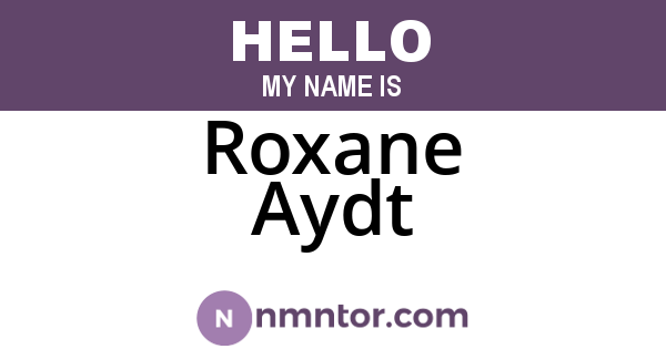 Roxane Aydt