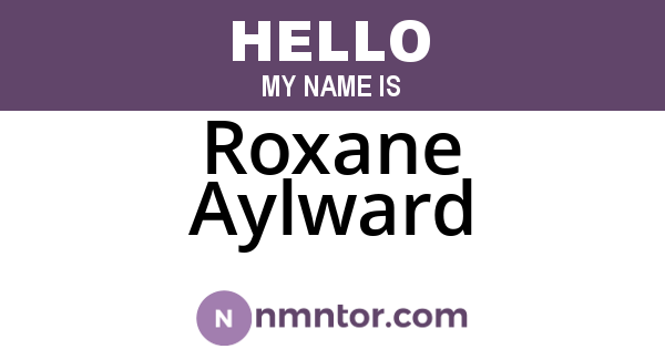 Roxane Aylward