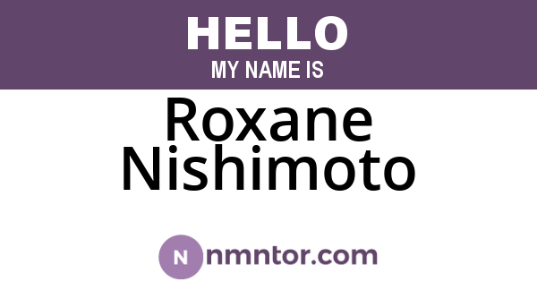 Roxane Nishimoto