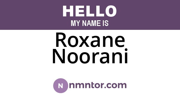 Roxane Noorani
