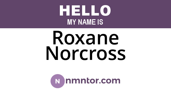 Roxane Norcross