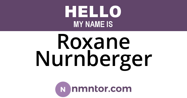 Roxane Nurnberger