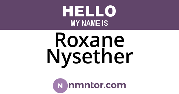 Roxane Nysether