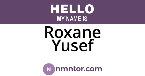 Roxane Yusef
