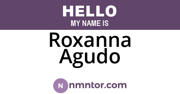 Roxanna Agudo