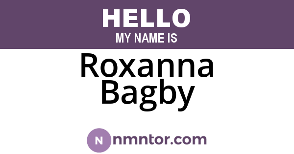 Roxanna Bagby