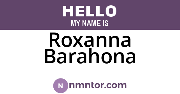 Roxanna Barahona