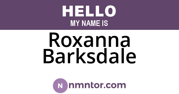 Roxanna Barksdale
