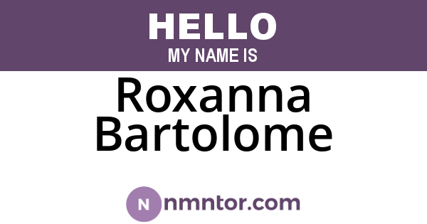 Roxanna Bartolome