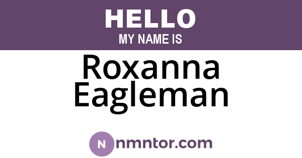 Roxanna Eagleman