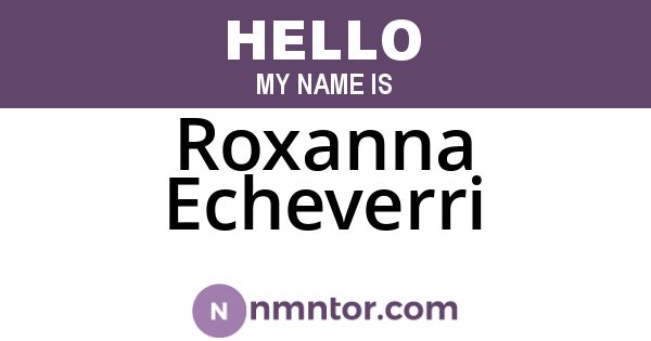 Roxanna Echeverri