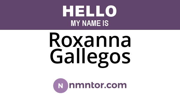 Roxanna Gallegos