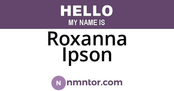 Roxanna Ipson