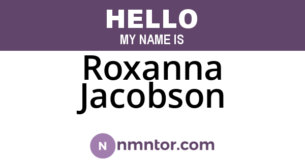 Roxanna Jacobson