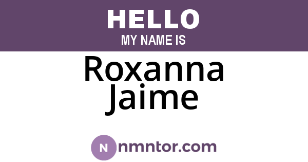 Roxanna Jaime