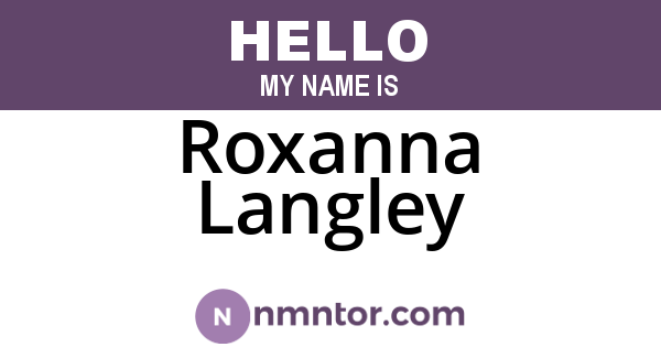 Roxanna Langley
