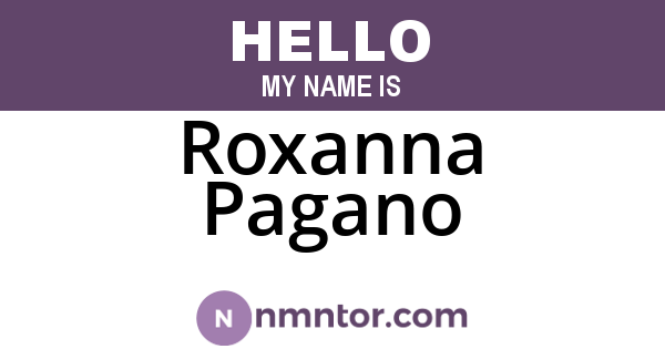 Roxanna Pagano