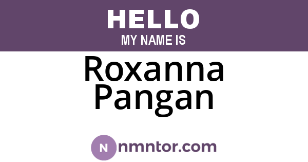 Roxanna Pangan