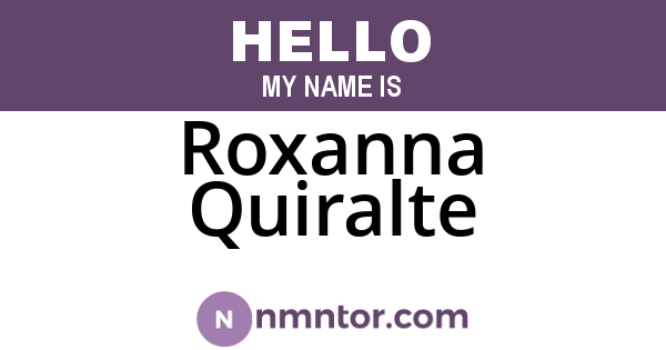 Roxanna Quiralte