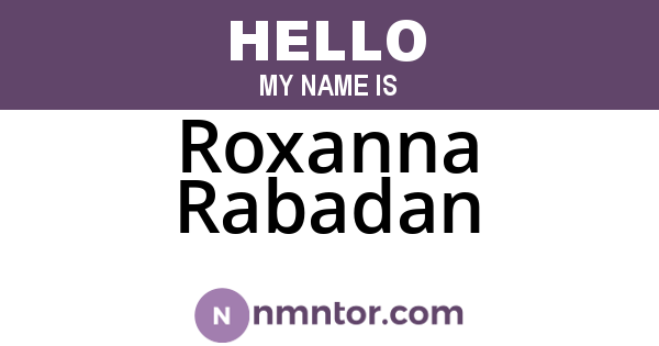 Roxanna Rabadan