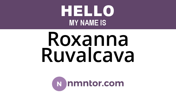 Roxanna Ruvalcava