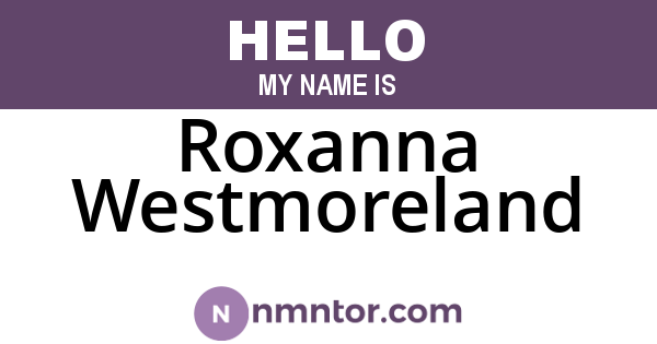 Roxanna Westmoreland