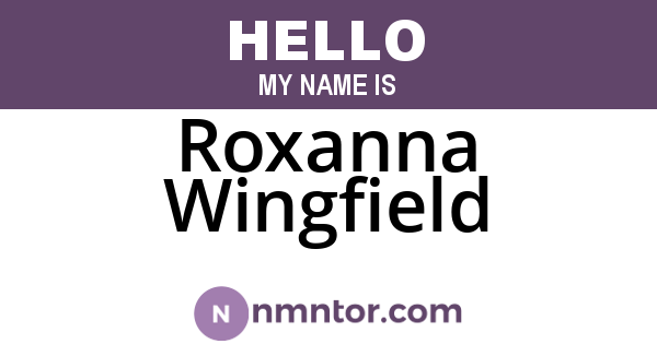 Roxanna Wingfield
