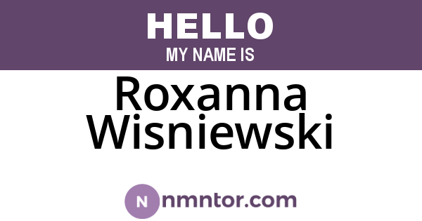 Roxanna Wisniewski