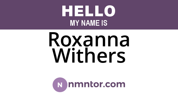 Roxanna Withers
