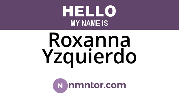 Roxanna Yzquierdo