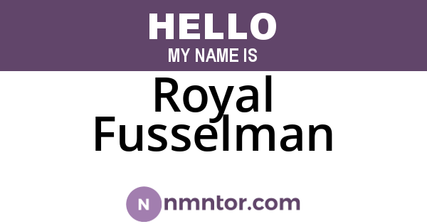 Royal Fusselman