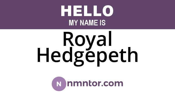 Royal Hedgepeth