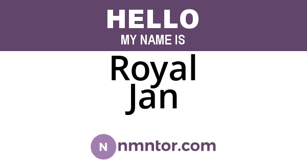 Royal Jan