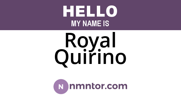 Royal Quirino