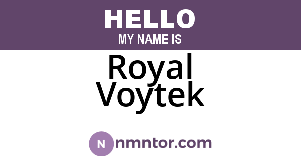 Royal Voytek