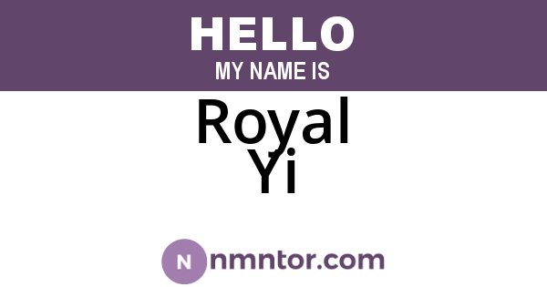 Royal Yi